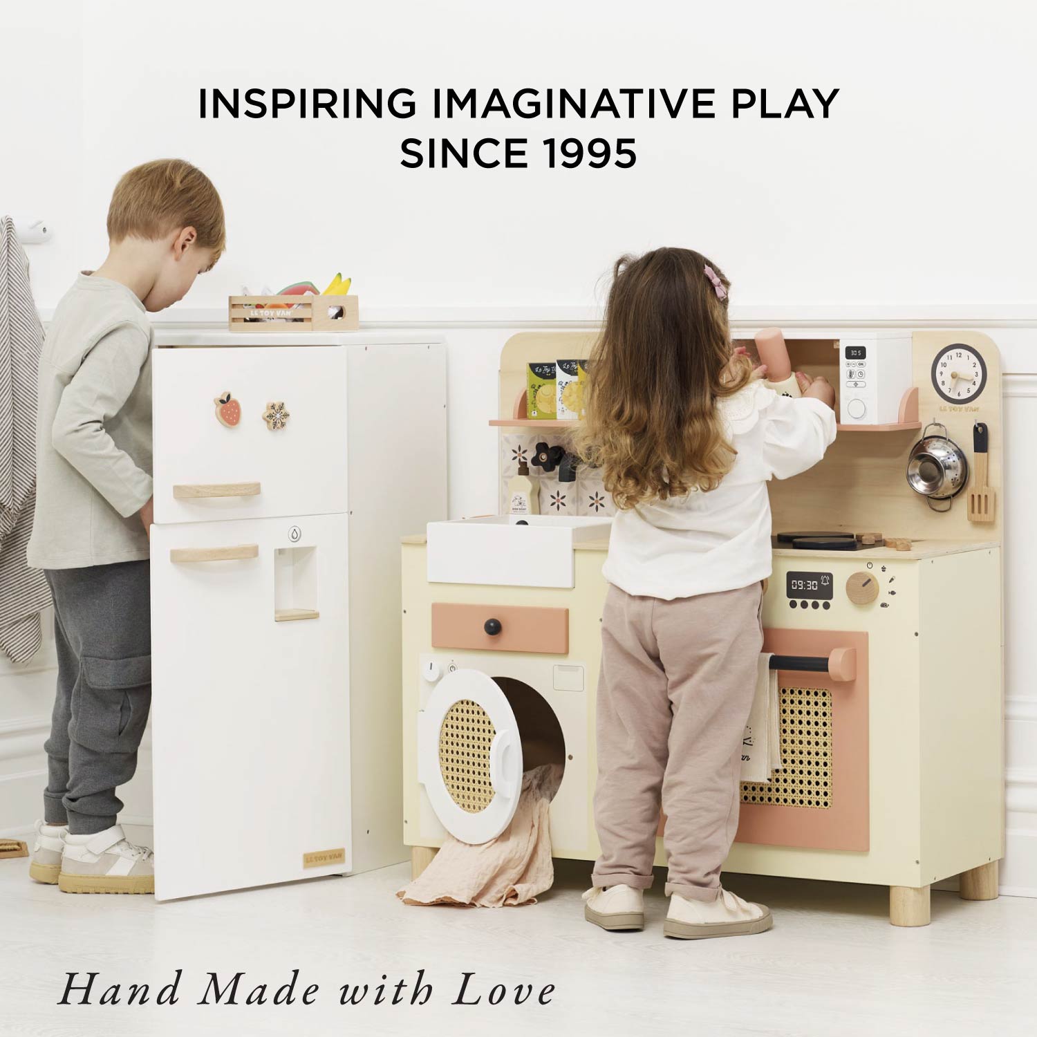 Rattan Family Wooden Play Kitchen