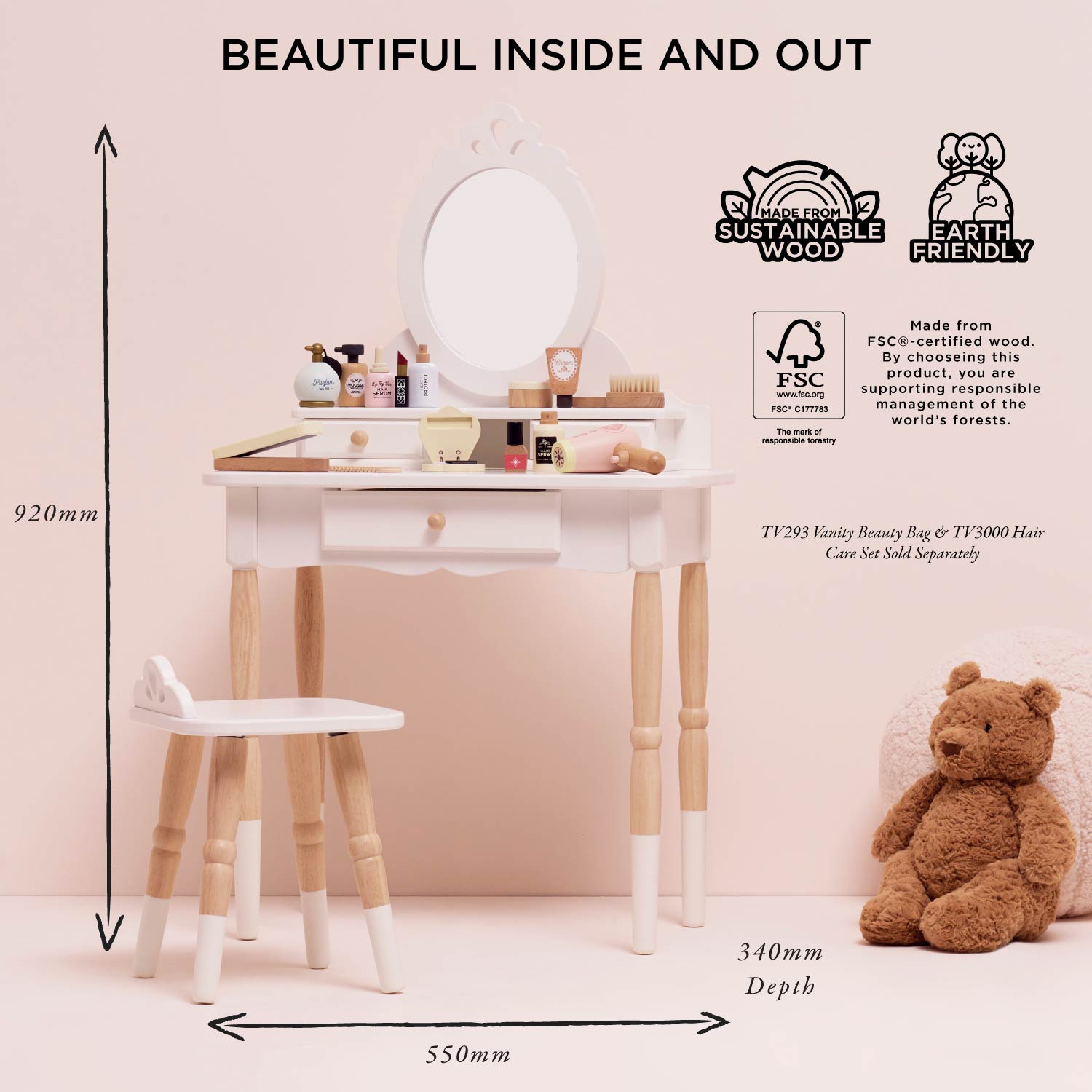 Dressing-up Vanity Table & Stool
