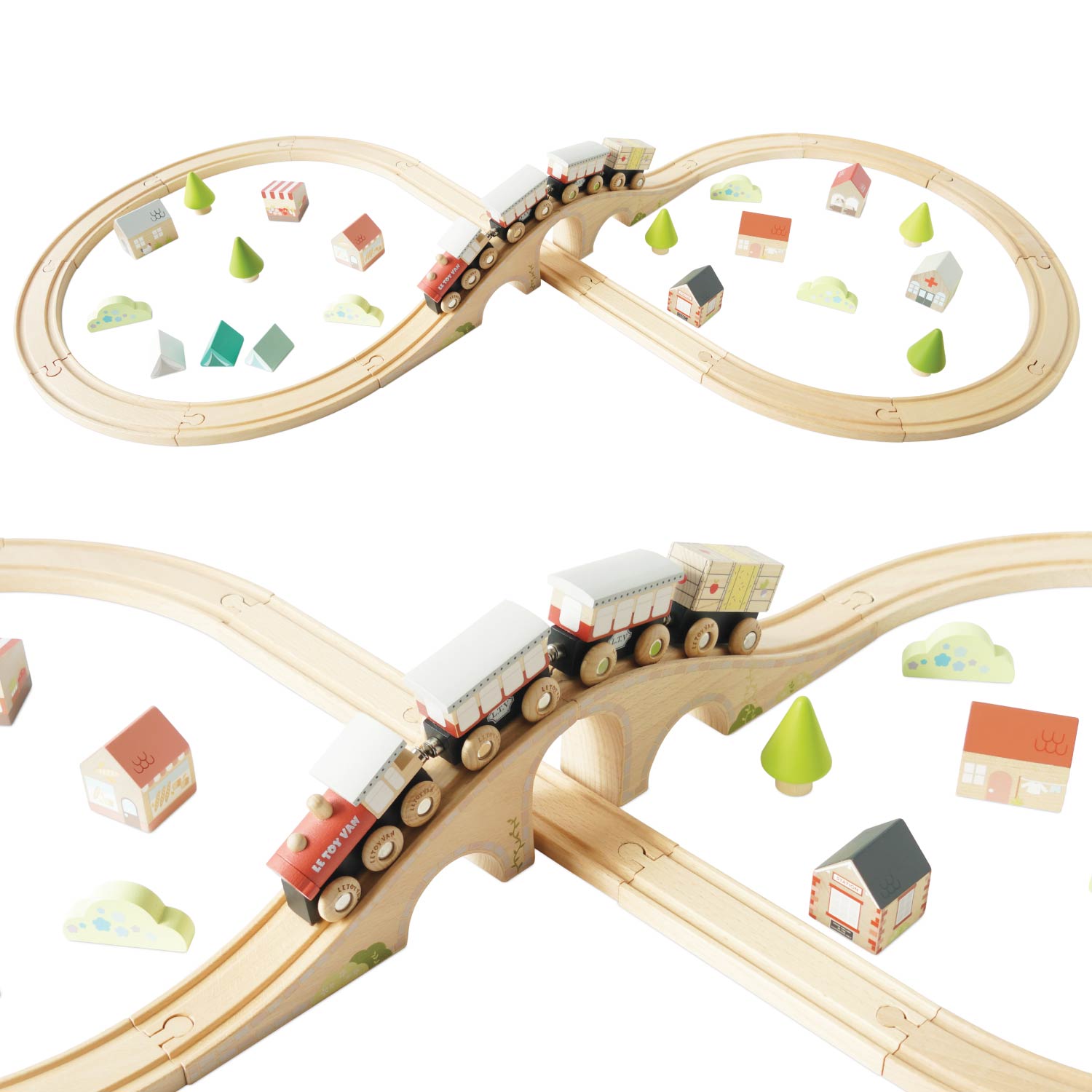 Figure of 8 Wooden Play Train Set