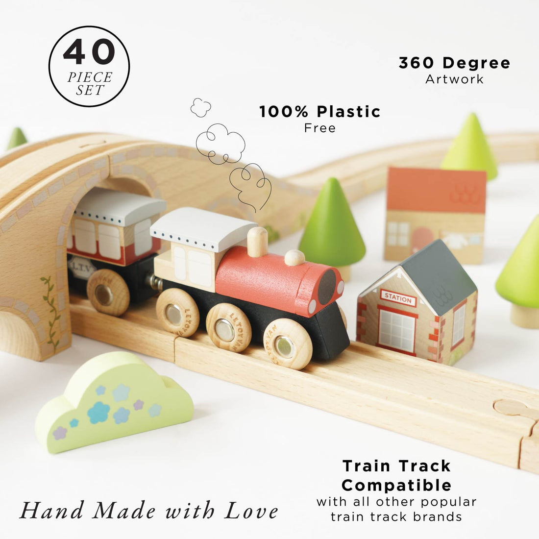 Figure of 8 Wooden Play Train Set