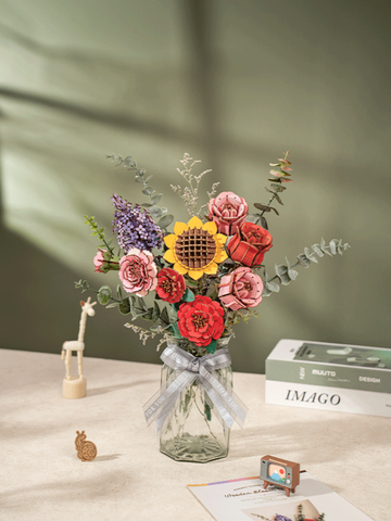Wooden Flower Bouquet 3D Puzzle