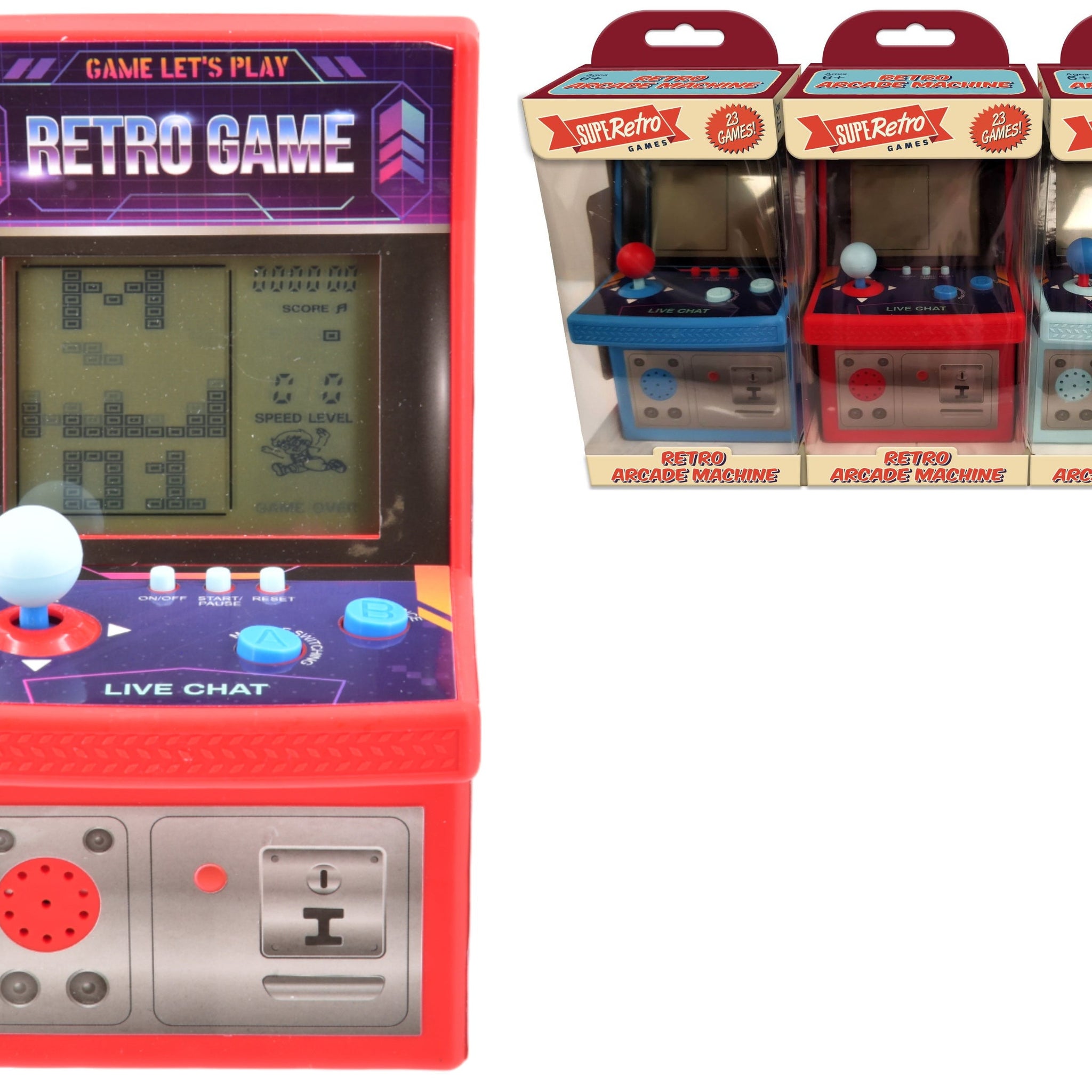 Retro Arcade Machine 3 Assorted Colours