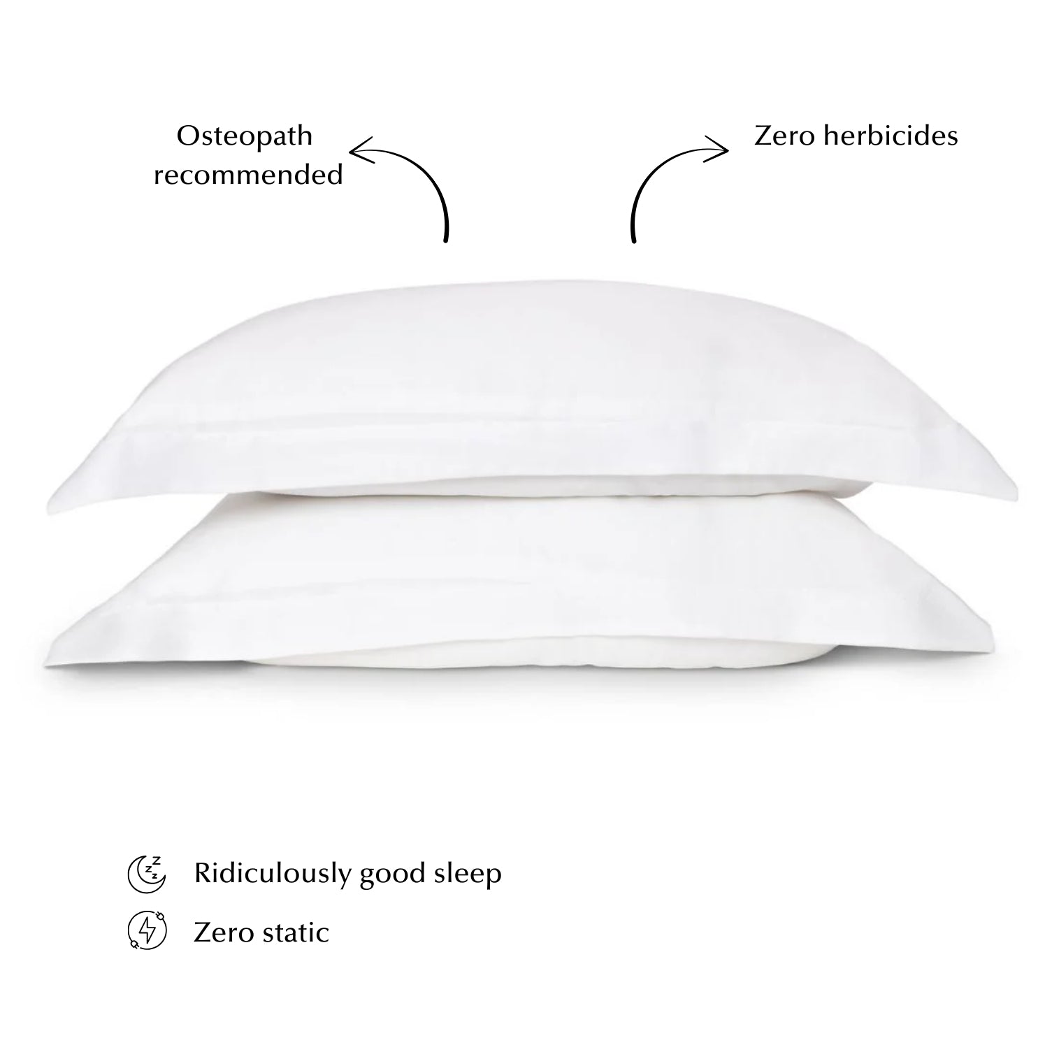 Sleepyhead Silk Pillow Set in White (Top Seller)
