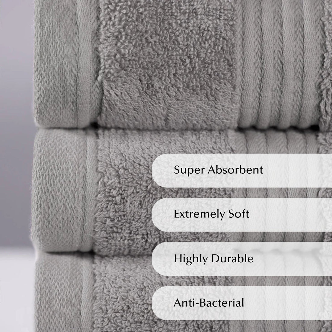 Luxury Bamboo Towel in Grey