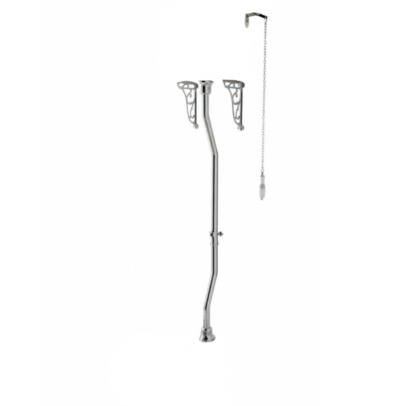 Victrion High Level Cistern Flush Pipe Kit Chrome