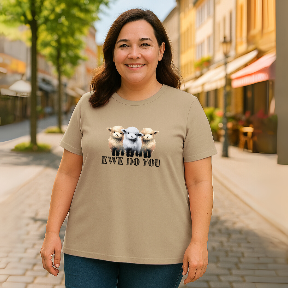 Cotton Long T-shirt Sheep “Ewe Do You”