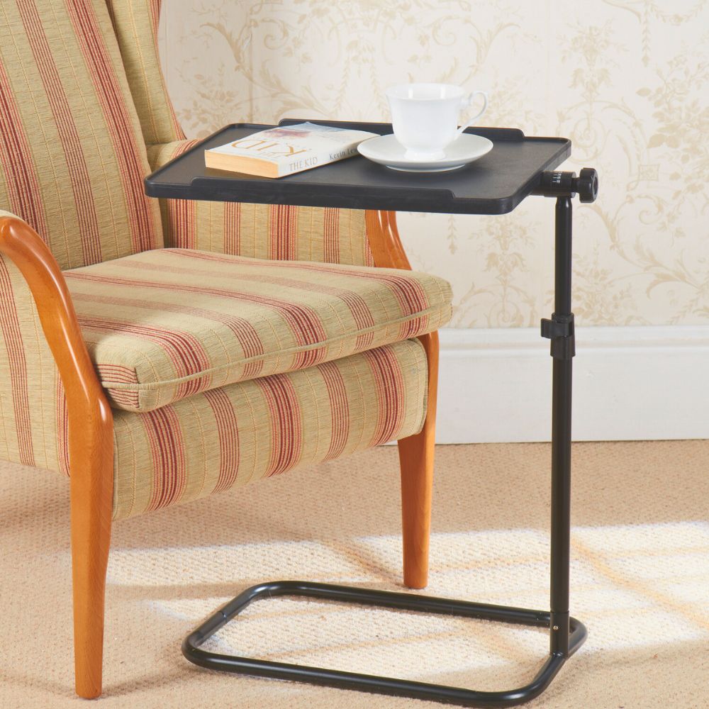 Adjustable Pivot Table for Bed or Sofa – Tilting Laptop & Reading Desk with Height Adjustment