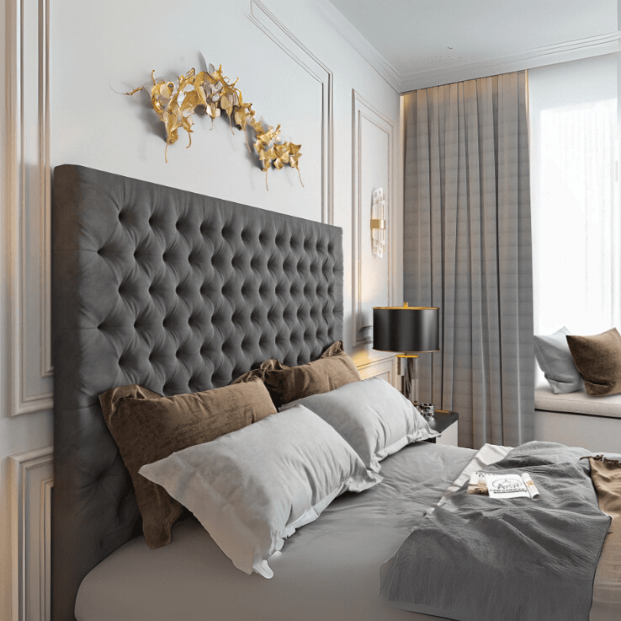 Wilton Chesterfield Upholstered Electric Tv Bed Frame