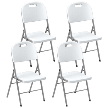 Outsunny 2PCS Folding Chair with Steel Frame, Garden Chair Set