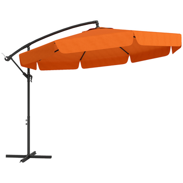 Outsunny 2.7m Garden Cantilever Banana Parasol Sun Shade w/ Crank