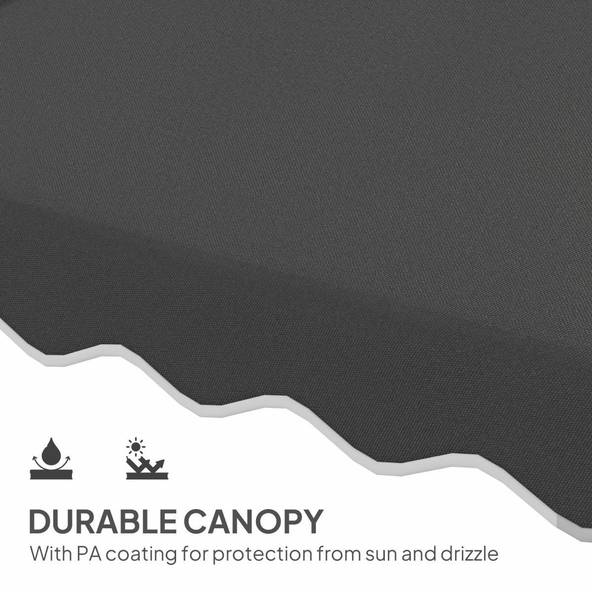 Outsunny 2.5m Cantilever Garden Parasol Umbrella with Cross Base