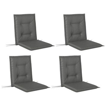 Outsunny Set of 4 Garden Chair Cushions, Outdoor Seat Pads