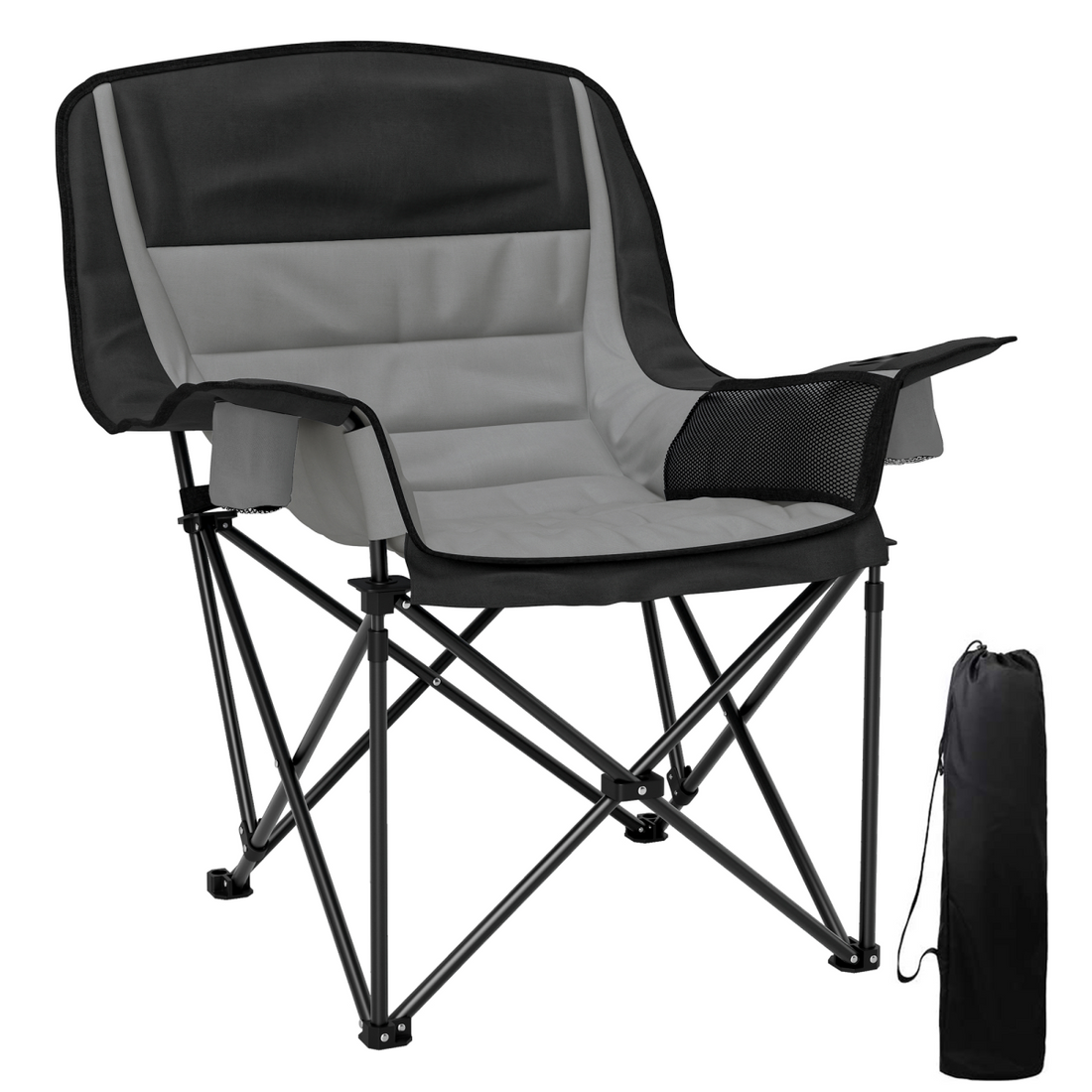 Outsunny Camping Chair for Adults, Padded Folding Chair