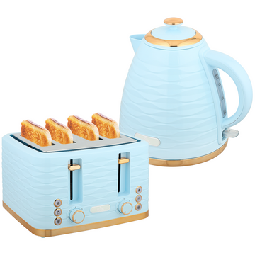 HOMCOM Kettle and Toaster Set 1.7L Kettle & 4 Slice Toaster