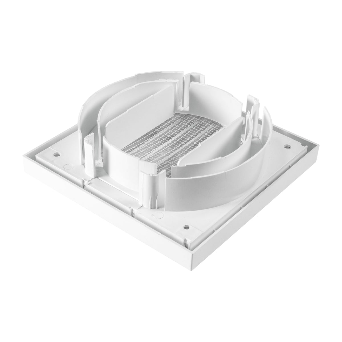 VC-KR0153 Louvre Vent Through Wall Ventilation Kit 100mm Pipe with Brown Vent
