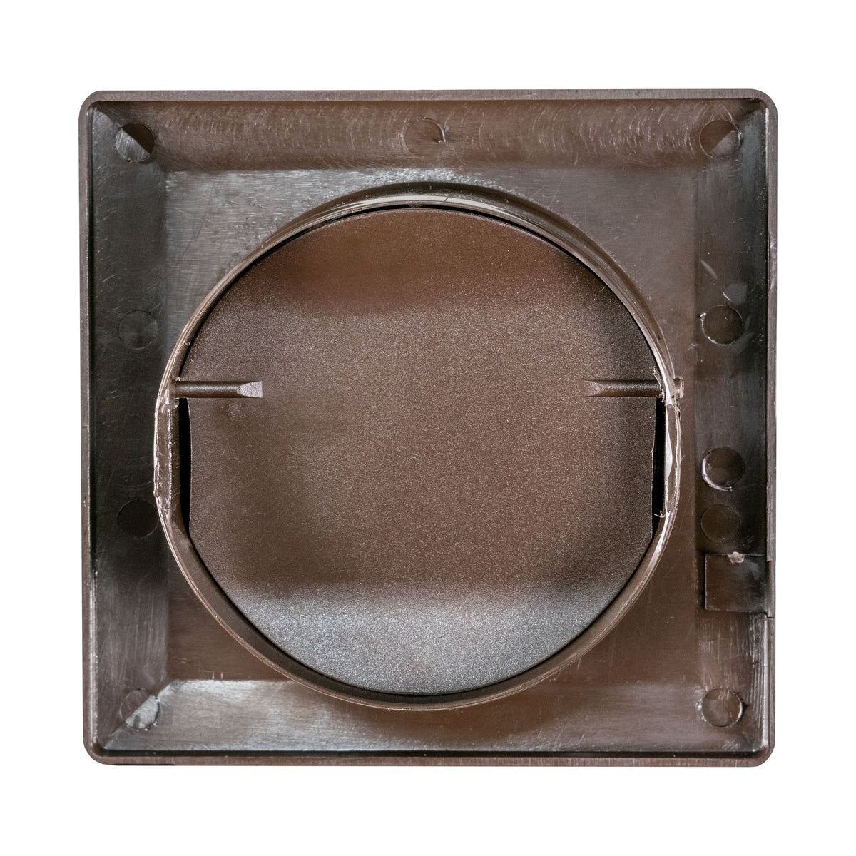 VC-KRO0184 Round Louvre Vent Through Wall Ventilation Kit 100mm Pipe Brown Vent