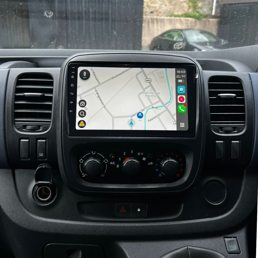 Vauxhall Opel Vivaro Renault Trafic Apple Carplay / Android Auto 9" Stereo Upgrade
