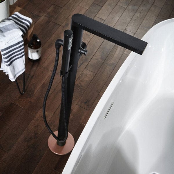Velar Freestanding Black Bath Shower Mixer