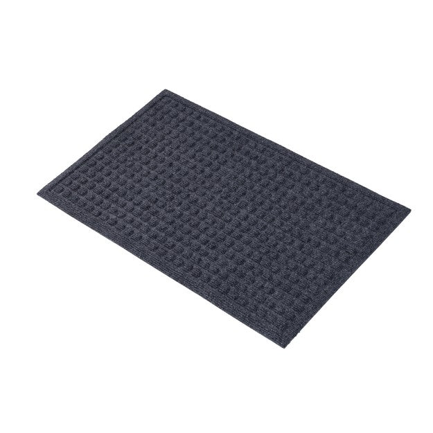 Eco Friendly Waffles Pattern Door Mat - Grey