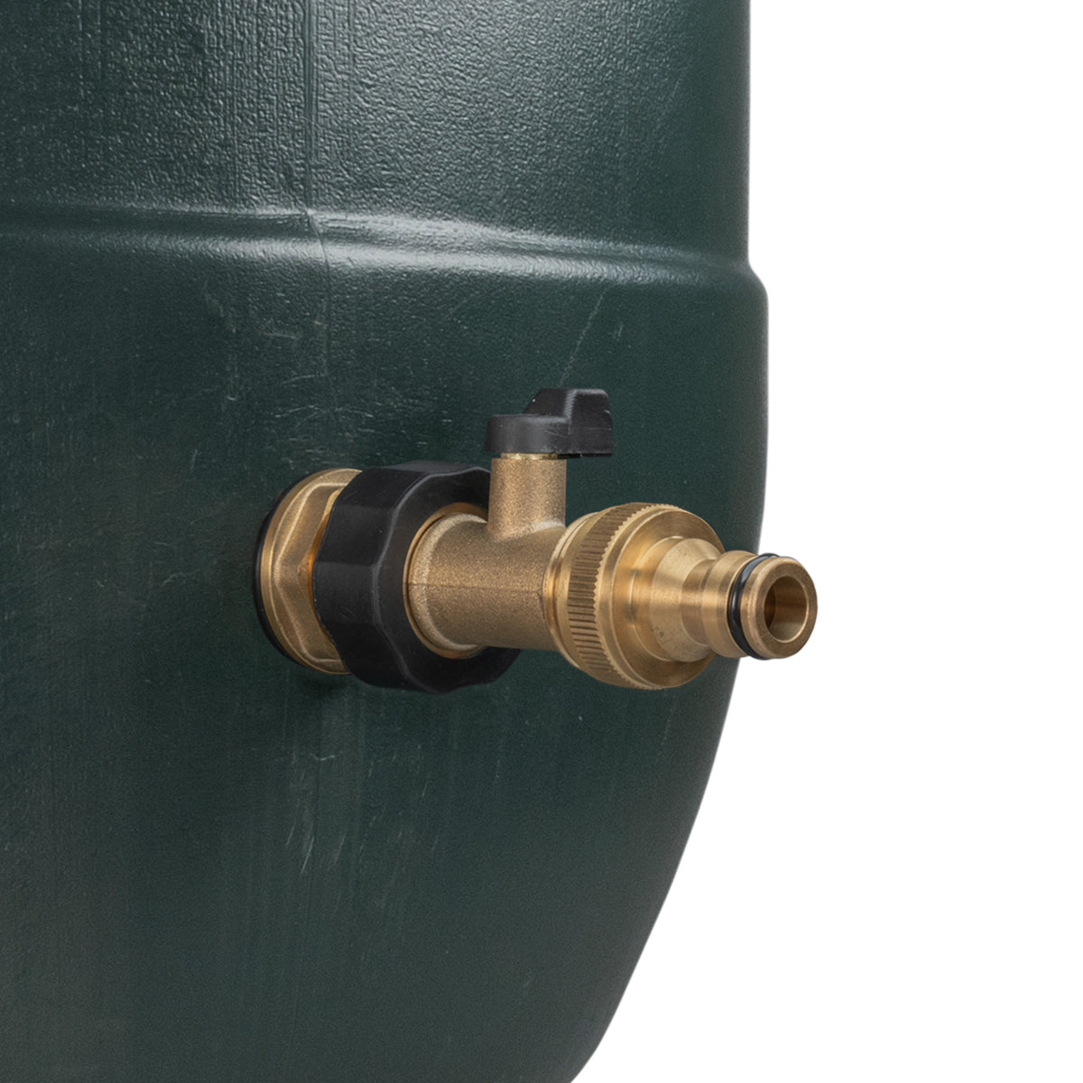 Brass Water Butt Kit 3/4in with Brass Valve + Tap Connector + 27mm Drill Bit