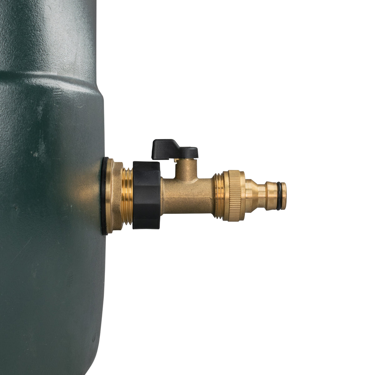 Brass Water Butt Kit 3/4in with Brass Valve + Tap Connector + 27mm Drill Bit