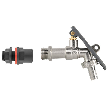 Water Butt Kit 1/2" with Lever Tap Hose Barb and Lever Lock