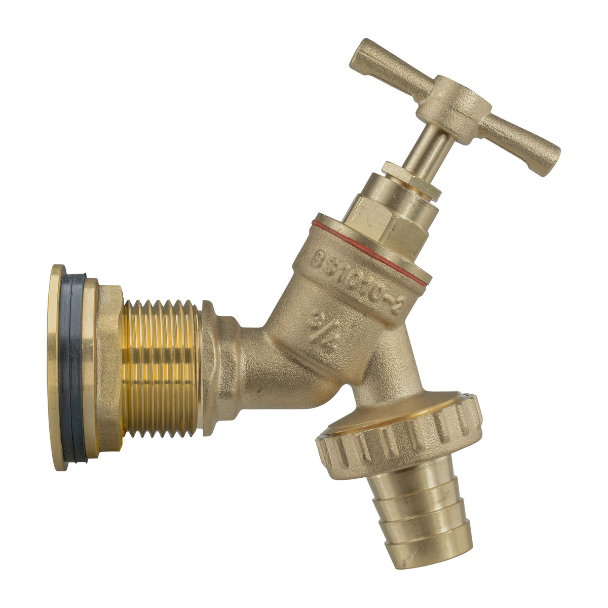 Brass Water Butt Tap Kit 1in with Brass Barbed Bib Tap + 34mm Drill Bit