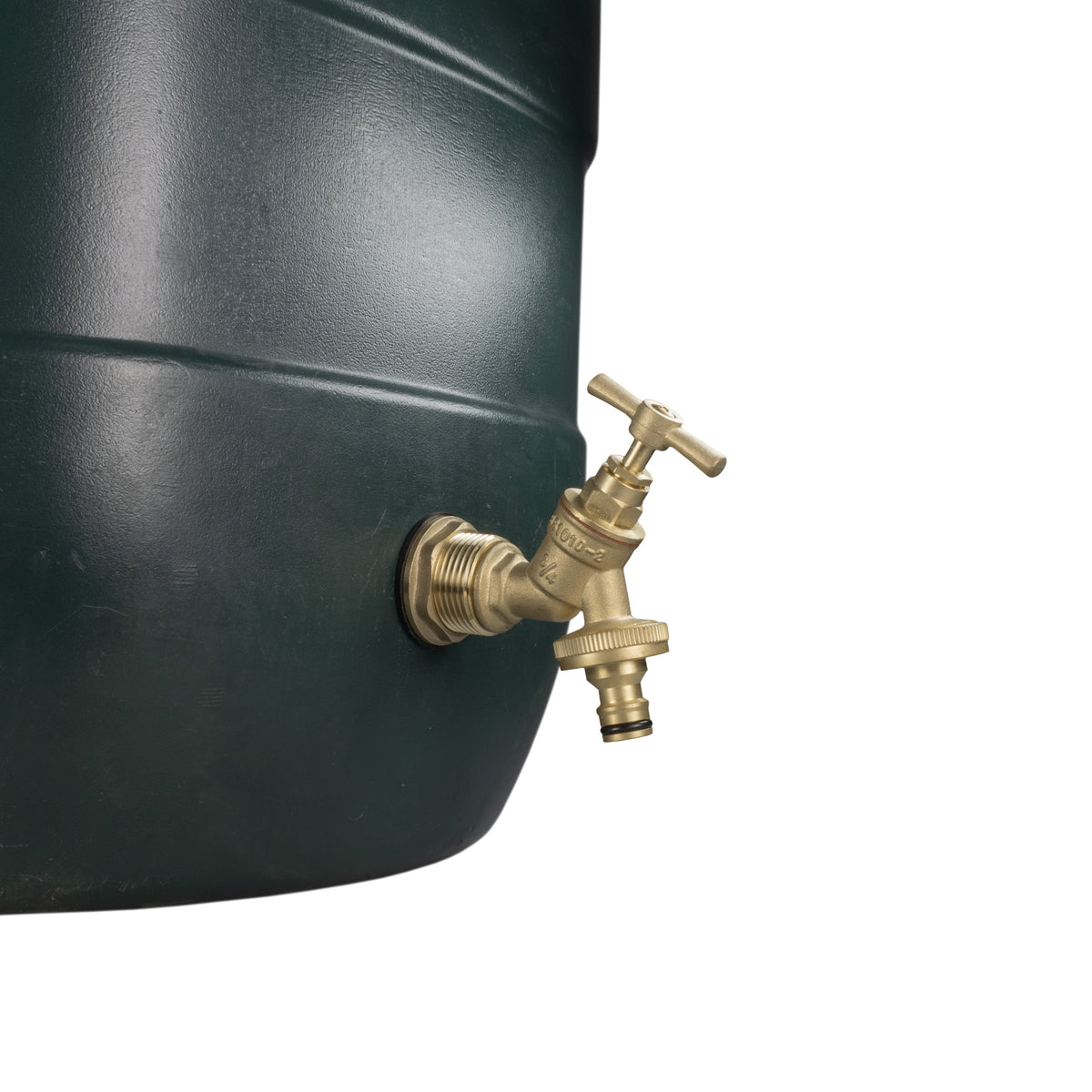 Brass Water Butt Tap Kit 1in with Brass Quick Connect Bib Tap + 34mm Drill Bit