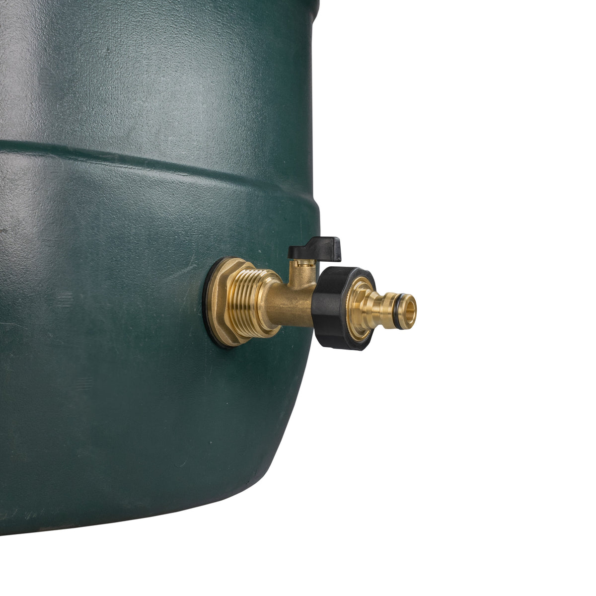 Brass Water Butt Kit 1in with Brass Valve + Tap Connector + 34mm Drill Bit