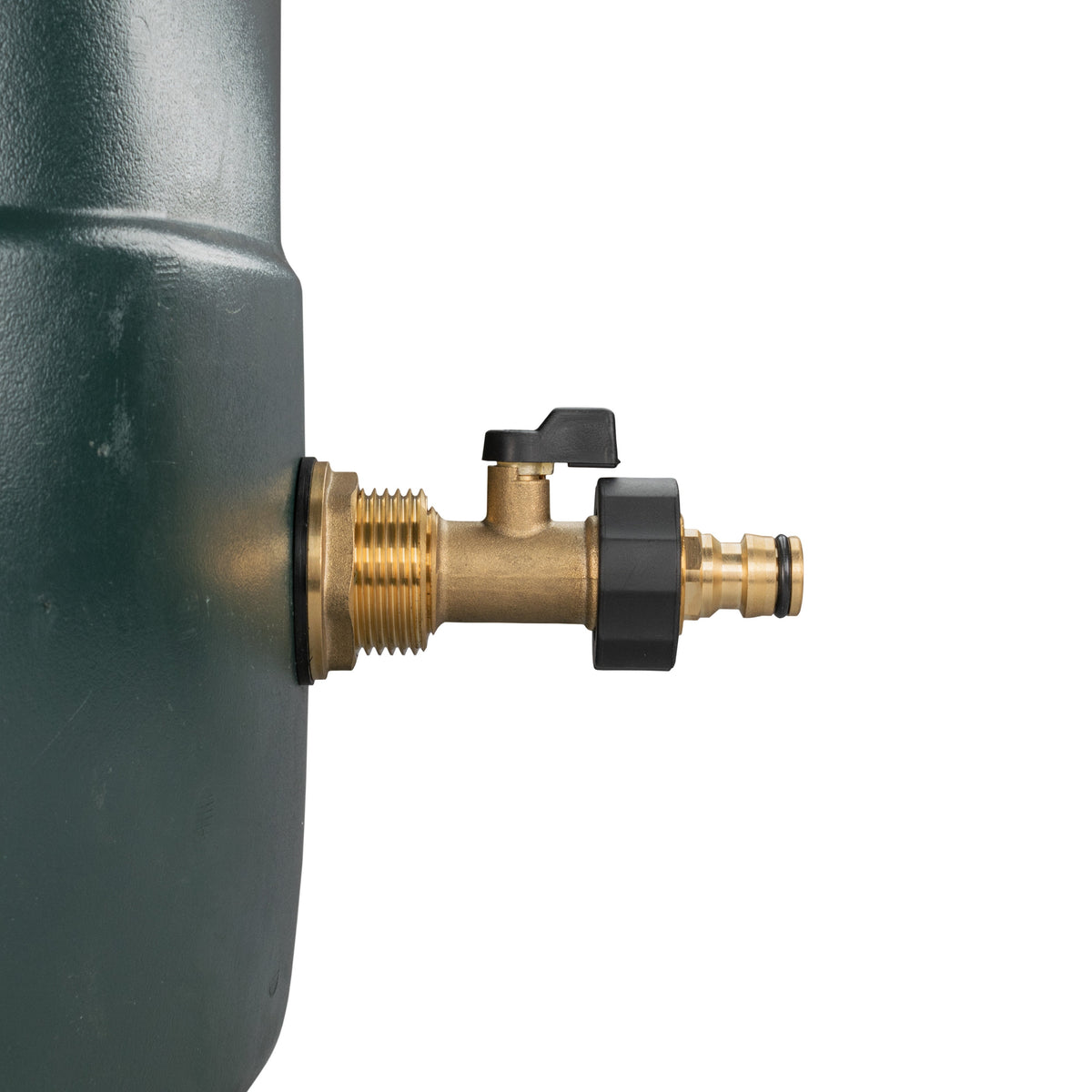 Brass Water Butt Kit 1in with Brass Valve + Tap Connector + 34mm Drill Bit
