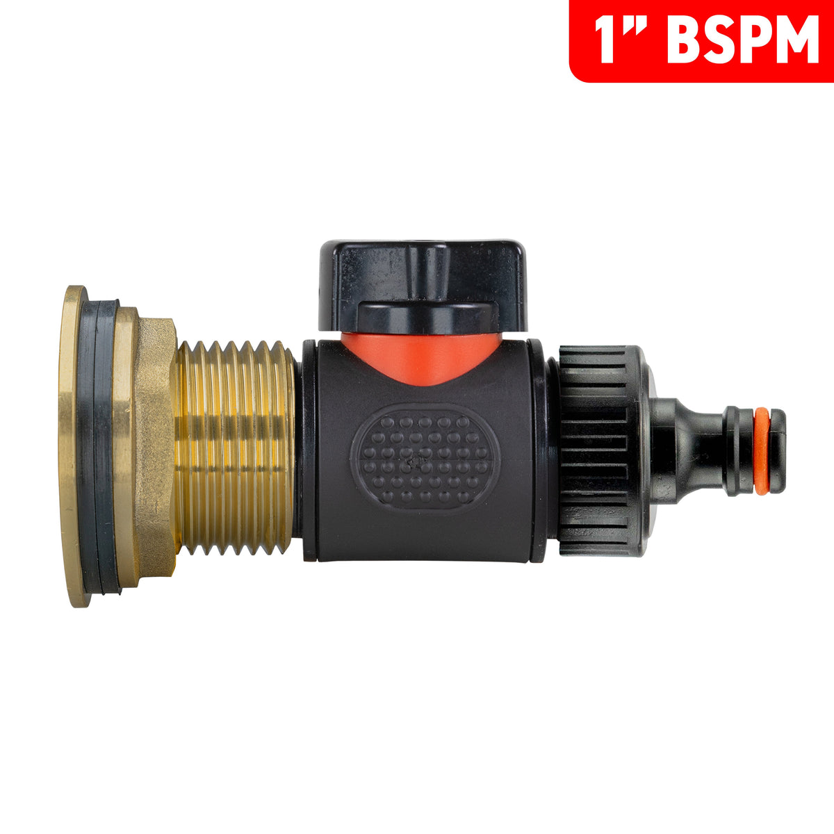 Water Butt Extension Kit 3/4in with Valve + Tap Connector + 34mm Drill Bit