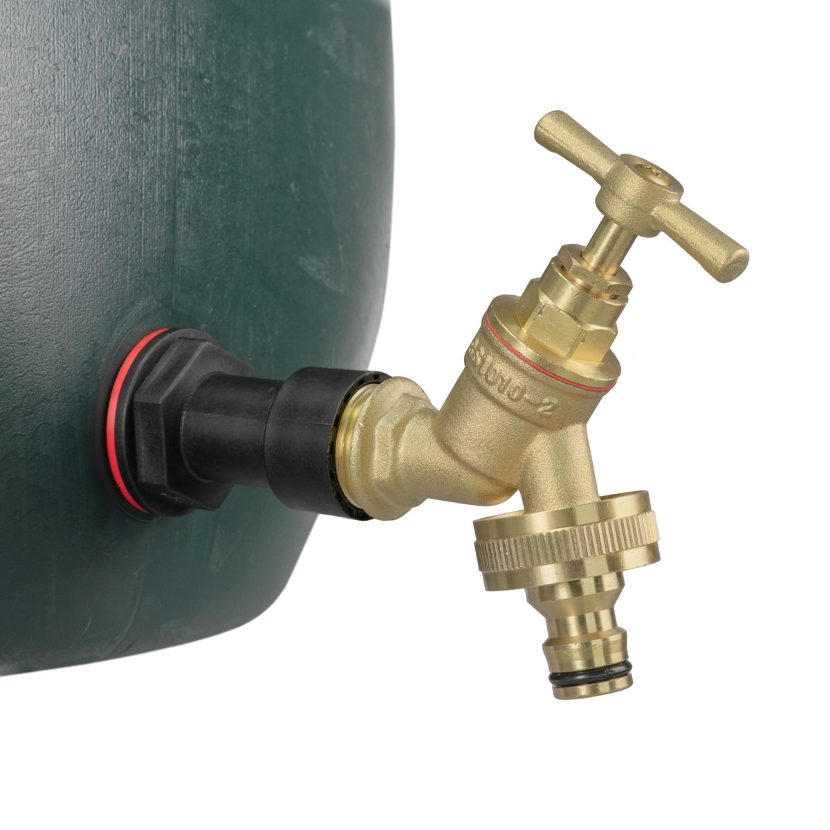Water Butt Extension Kit 1/2in with Brass Quick Connect Bib Tap + 21mm Drill Bit