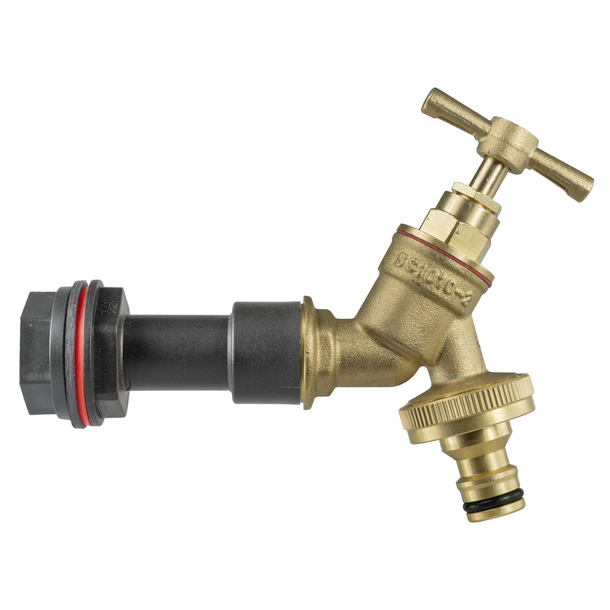 Water Butt Extension Kit 1/2in with Brass Quick Connect Bib Tap + 21mm Drill Bit