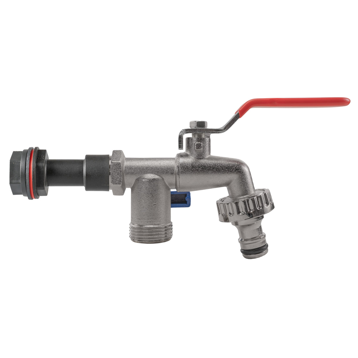 Water Butt Extension Kit 1/2in with Double Snap-On Lever Tap + 21mm Drill Bit