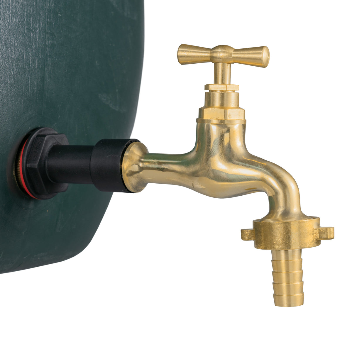 Water Butt Extension Kit 1/2in + 15mm Barbed Polished Brass Tap + 21mm Drill Bit