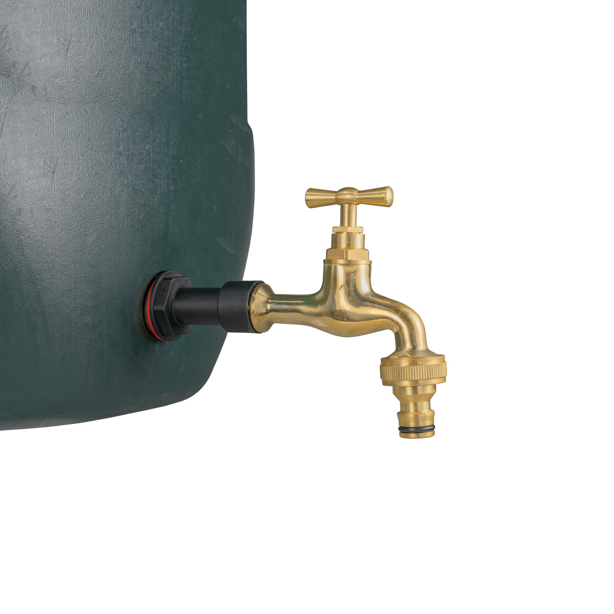 Water Butt Extension Kit 1/2in with Polished Brass Snap-On Tap + 21mm Drill Bit