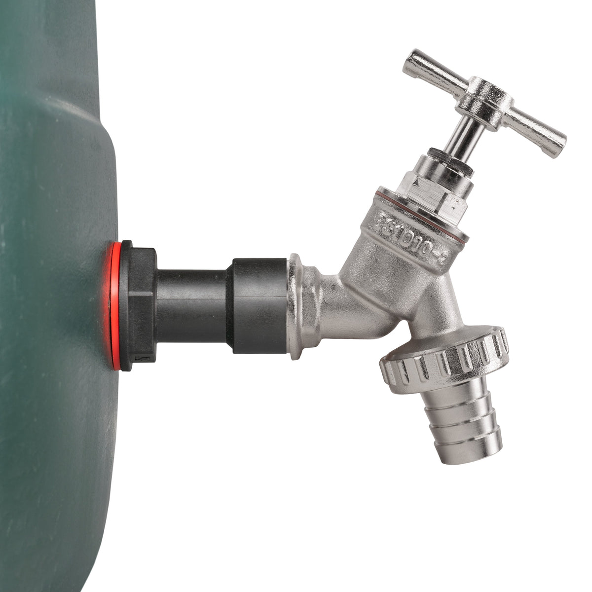 Water Butt Extension Kit 1/2in with Nickel Plated Barbed Tap + 21mm Drill Bit