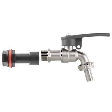 Water Butt Extension Kit 1/2" with Lever Tap Hose Barb and Side Lock