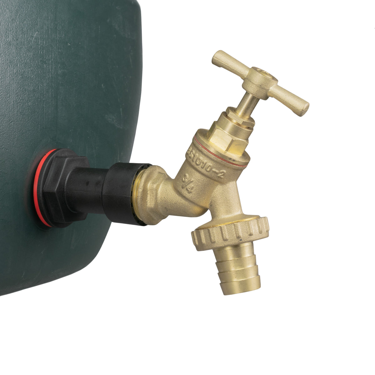 Water Butt Extension Kit 3/4in with Brass Barbed Bib Tap + 27mm Drill Bit