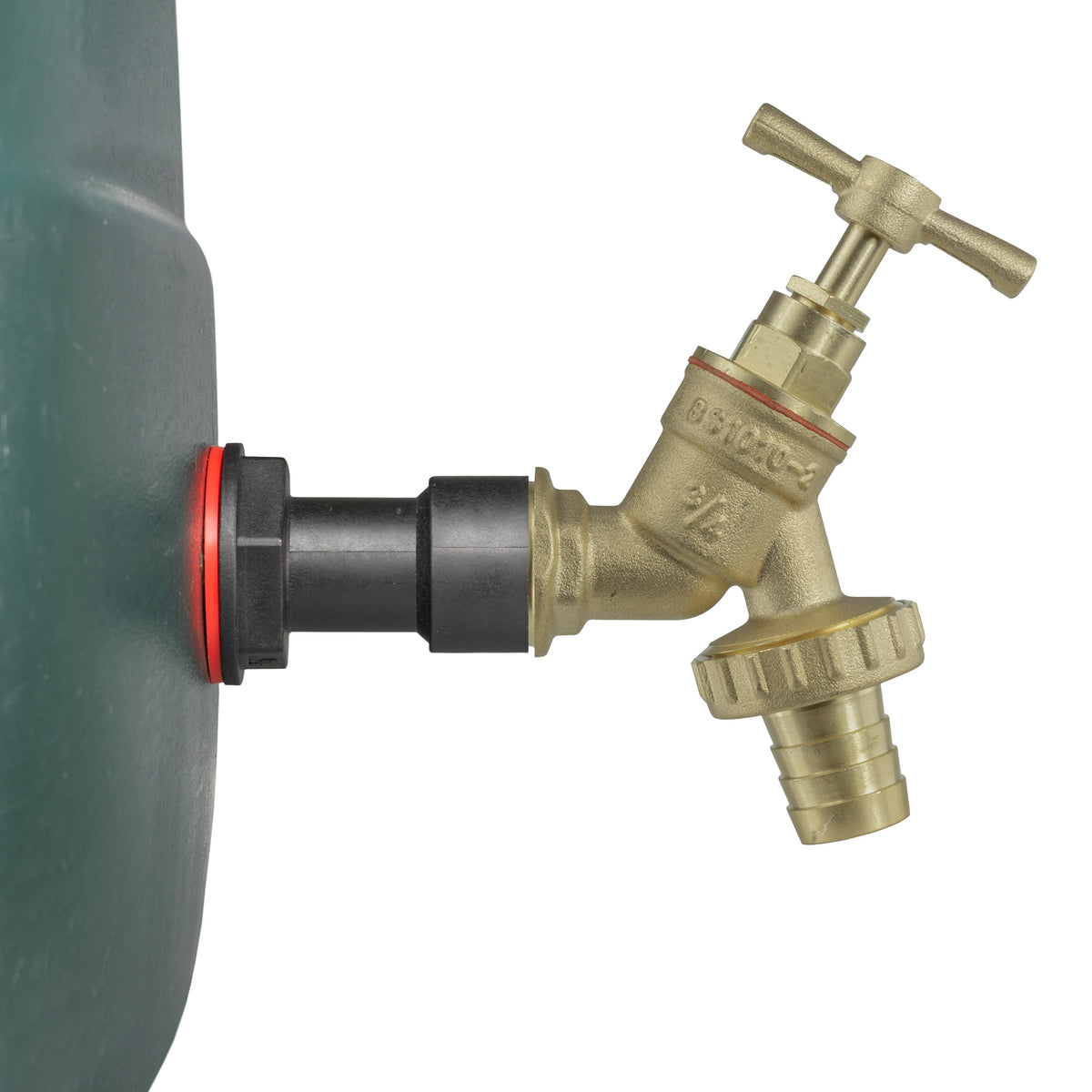 Water Butt Extension Kit 3/4in with Brass Barbed Bib Tap + 27mm Drill Bit