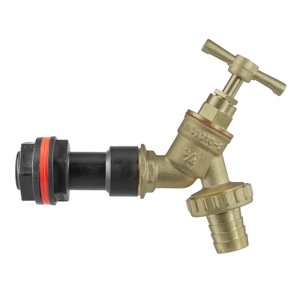 Water Butt Extension Kit 3/4in with Brass Barbed Bib Tap + 27mm Drill Bit