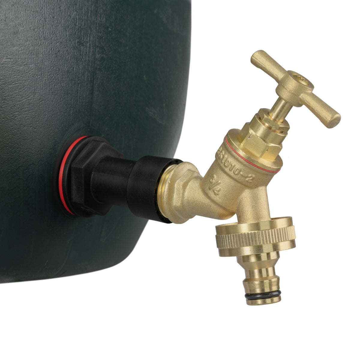 Water Butt Extension Kit 3/4in with Brass Quick Connect Bib Tap + 27mm Drill Bit