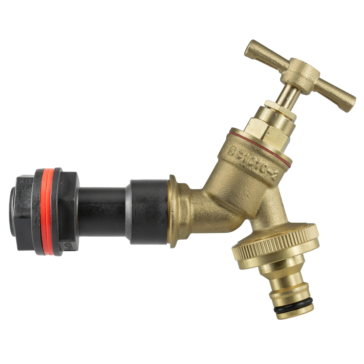 Water Butt Extension Kit 3/4in with Brass Quick Connect Bib Tap + 27mm Drill Bit