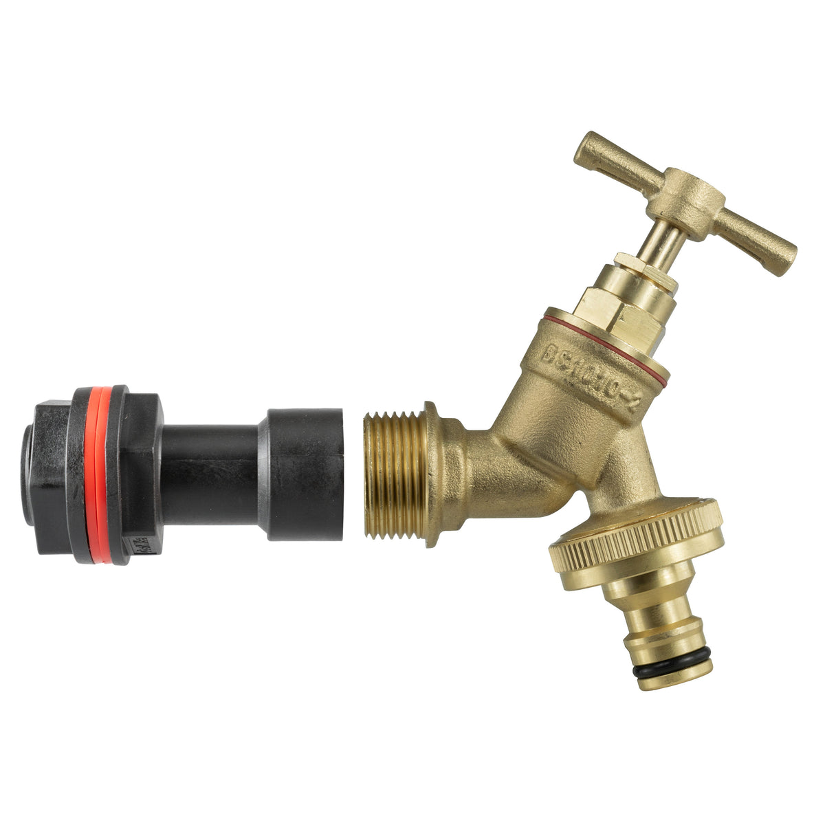 Water Butt Extension Kit 3/4in with Brass Quick Connect Bib Tap + 27mm Drill Bit