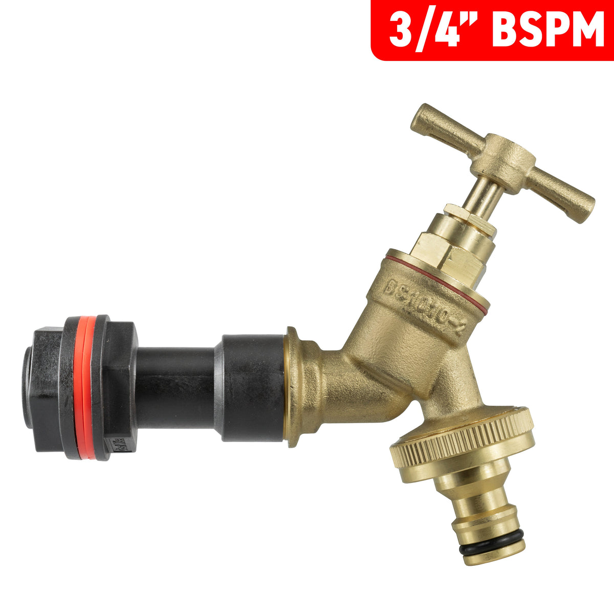 Water Butt Extension Kit 3/4in with Brass Quick Connect Bib Tap + 27mm Drill Bit