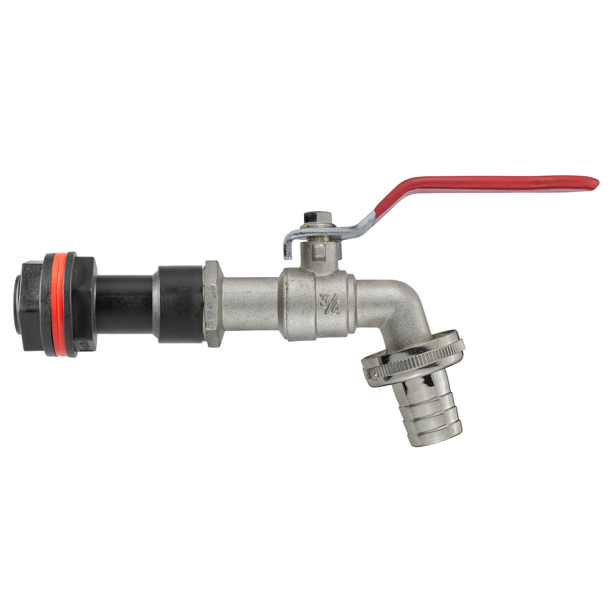 Water Butt Extension Kit 3/4in with Barbed Lever Tap + 27mm Drill Bit