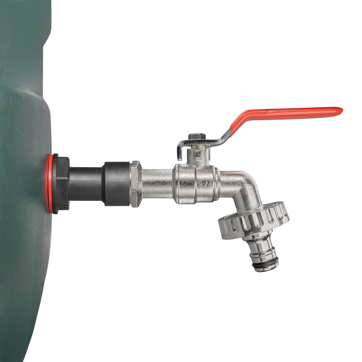 Water Butt Extension Kit 3/4in with Quick Connect Lever Tap + 27mm Drill Bit