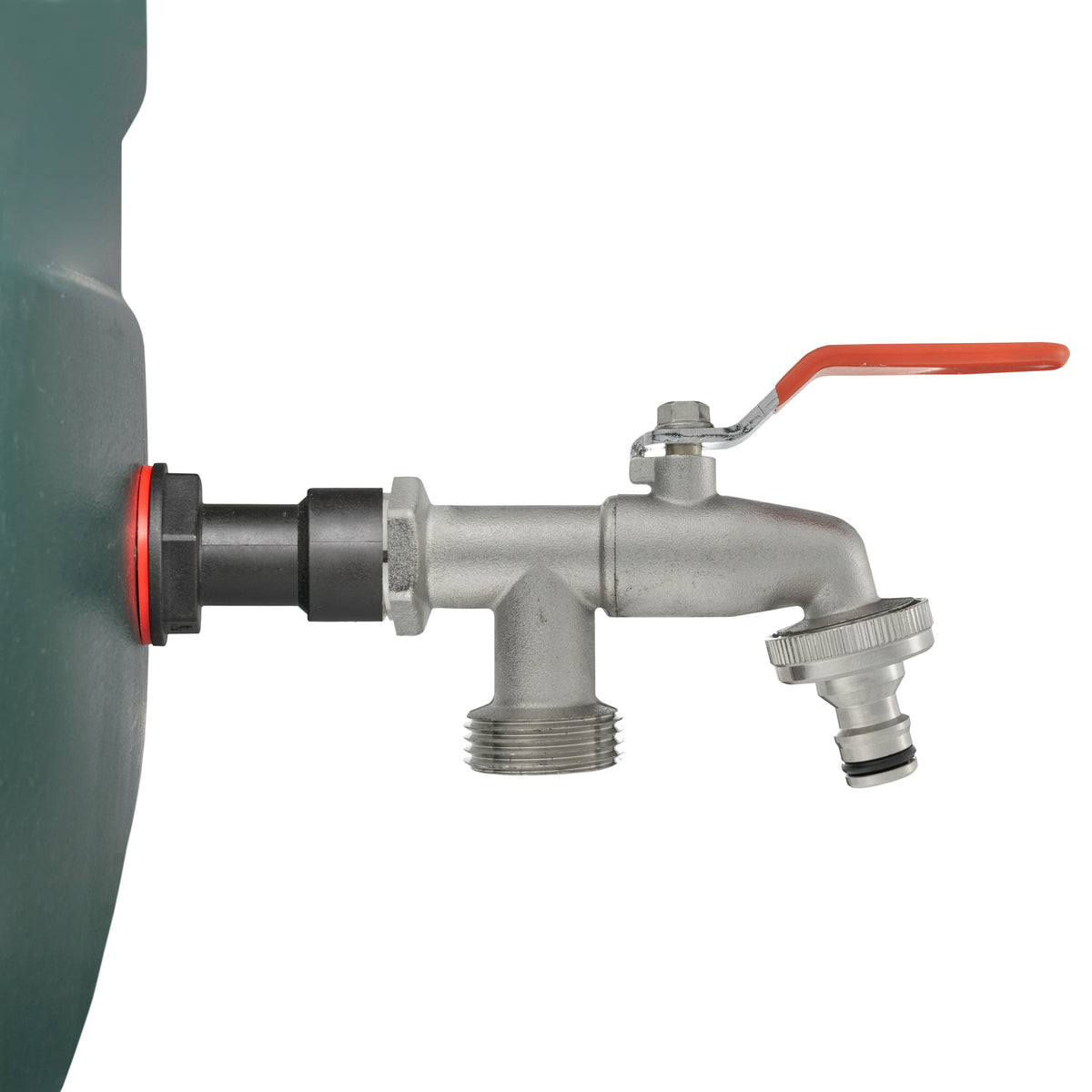 Water Butt Extension Kit 3/4in with Double Snap-On Lever Tap + 27mm Drill Bit