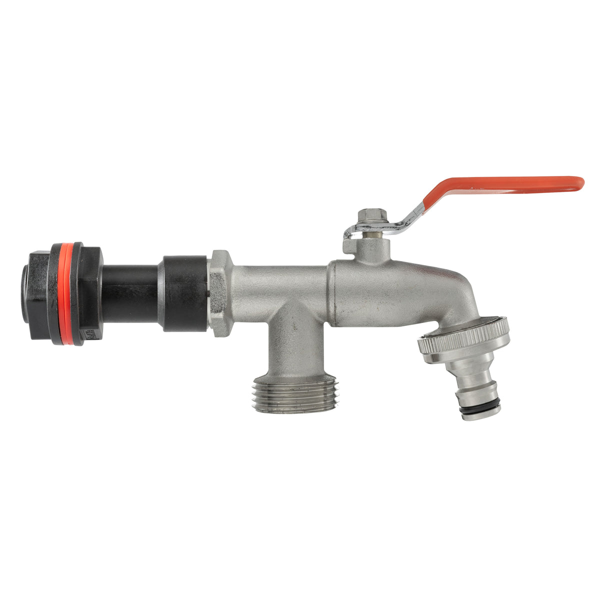 Water Butt Extension Kit 3/4in with Double Snap-On Lever Tap + 27mm Drill Bit