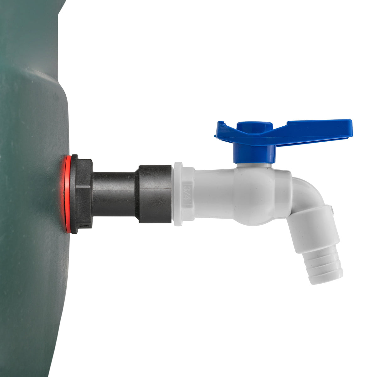 Water Butt Extension Kit 3/4in with White PVC Tap + 27mm Drill Bit Hose Fitting